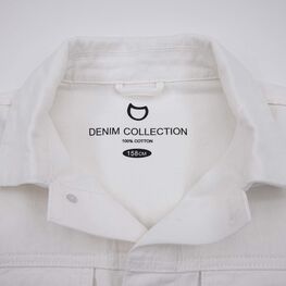 07805001-40 Джинсовая куртка для девочки бежевый для девочки бежевый фото №3