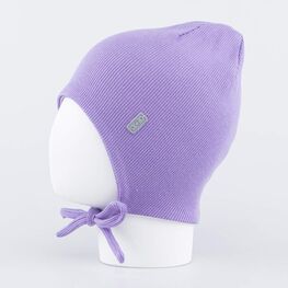 07811651-40 Шапка детская с завязками фиолетовый для девочки фиолетовый фото №2