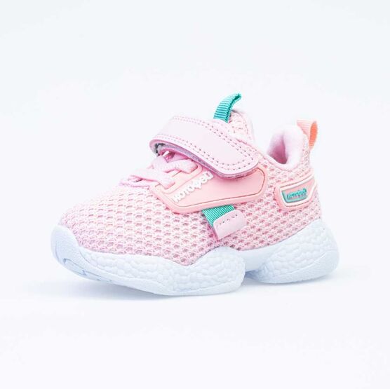 144142-71 Кроссовки из вязаного текстиля для девочки розовый