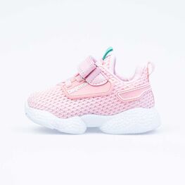 144142-71 Кроссовки из вязаного текстиля для девочки розовый фото №2