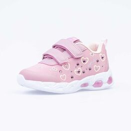 344264-72 Кроссовки с LED-подсветкой на подошве для девочки розовый