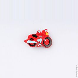 03014004-40 Украшение для обуви Мото красный для мальчики красный