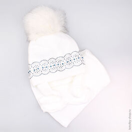 07811077-10 Комплект зимний белый для девочки белый