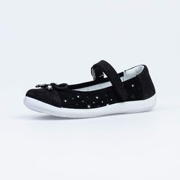 532233-26 Чёрные туфли-балетки Звездная ночь для девочки черный