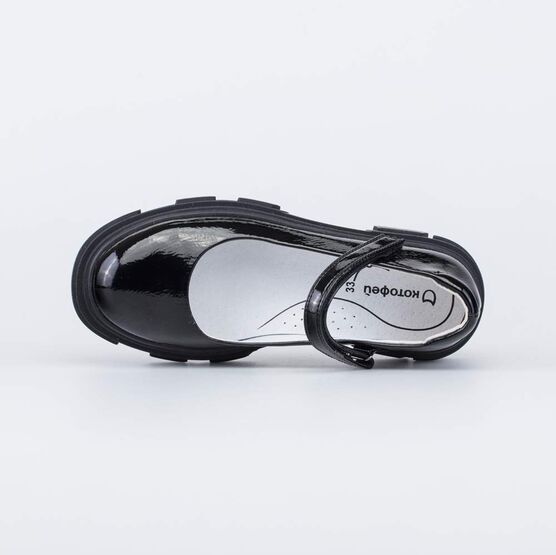 533058-21 Чёрные туфли для школы для девочки черный фото №4