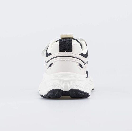 344540-11 Детские кроссовки на липучке для мальчики черный + бежевый фото №5