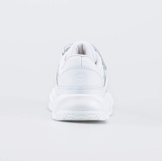 344521-71 Белые кожаные кроссовки на липучке для девочки белый фото №5