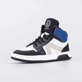 752275-11 Демисезонные ботинки-кеды для подростка для мальчики черный + белый