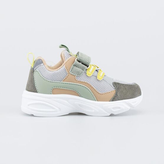 544206-12 Светящиеся кроссовки для мальчика для мальчики серый,зеленый фото №2