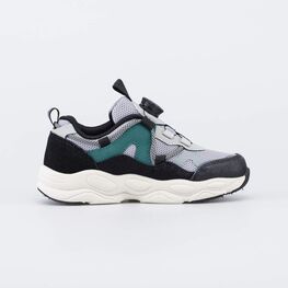 544235-12 Кроссовки с LED и системой быстрой шнуровки для мальчики серый,черный,зеленый фото №2