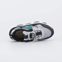 544235-12 Кроссовки с LED и системой быстрой шнуровки для мальчики серый,черный,зеленый фото №4