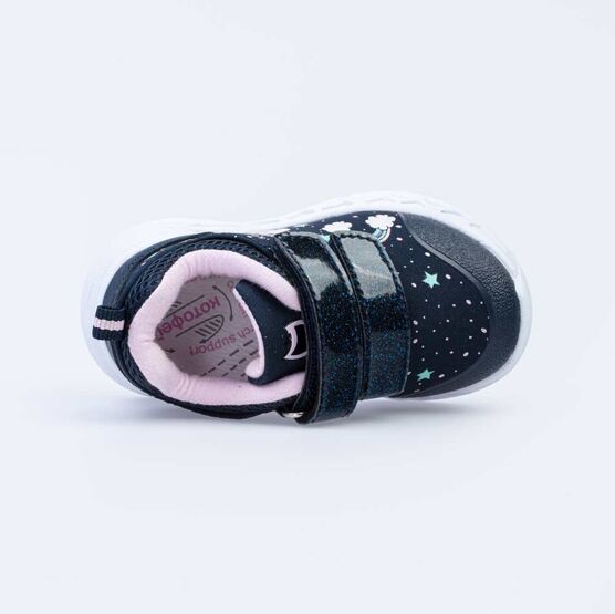 144136-71 Кроссовки на липучках для девочки синий фото №4