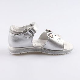 322106-21 Сандали летние на липучке для девочки серебрист. фото №2