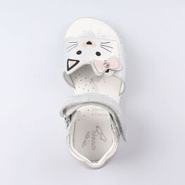 322106-21 Сандали летние на липучке для девочки серебрист. фото №4