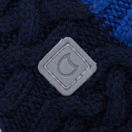 07711385-42 Зимняя шапка для мальчика на завязках для мальчики синий фото №3