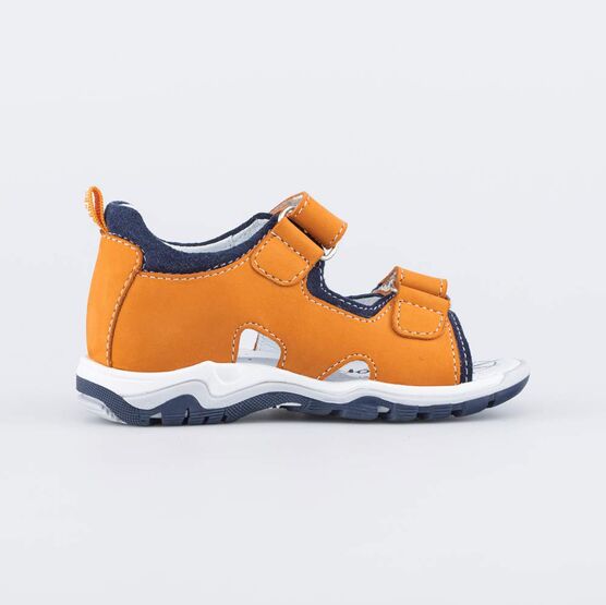 322159-22 Сандалии из натурального нубука для мальчики ора-син фото №2