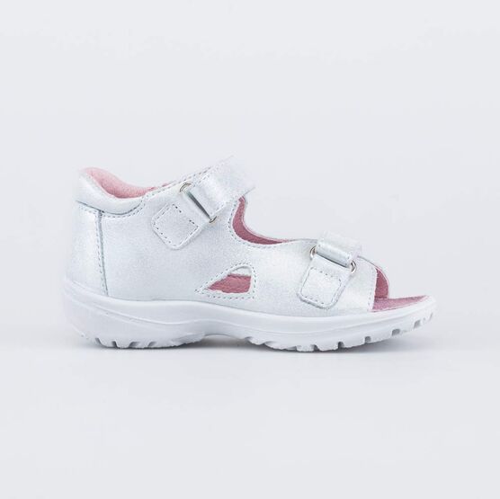 322163-21 Кожаные босоножки для девочки для девочки срб-роз фото №2