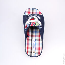 531015-11 Тапочки синие для мальчики светло-синий фото №4