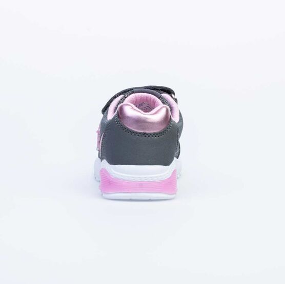 344250-71 Кроссовки с LED-подсветкой на подошве для девочки сер-роз фото №3