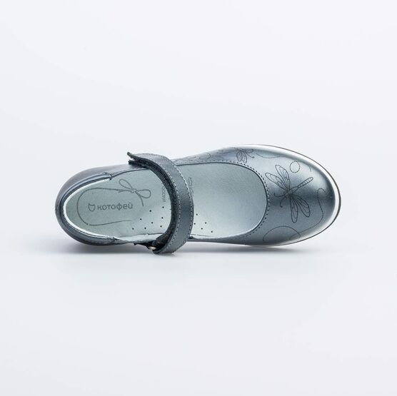 532201-22 Туфли для девочки серый фото №4