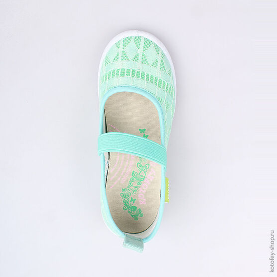 331035-12 Текстильная обувь для девочки бирюзовый фото №4