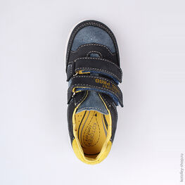 332075-21 Полуботинки для мальчики син-жел фото №4