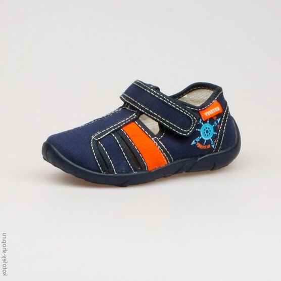 421005-17 Сандалии текстильные для мальчики син-ора