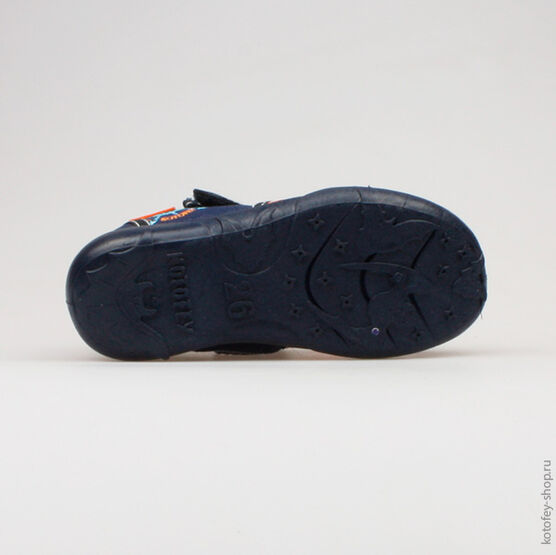 421005-17 Сандалии текстильные для мальчики син-ора фото №3