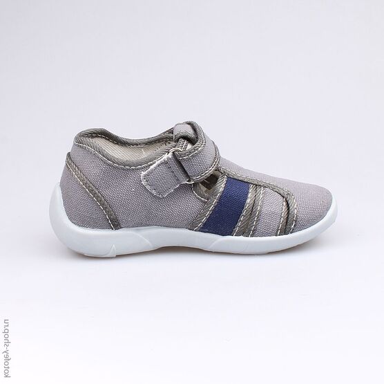 421005-18 Сандалии текстильные для мальчики сер-син фото №2