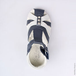 422049-24 Босоножки для девочки син-срб фото №4