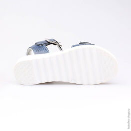 522092-22 Босоножки для девочки светло-синий фото №3