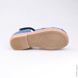 522094-21 Босоножки для девочки светло-синий фото №3