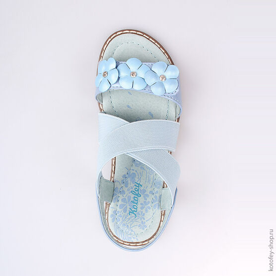 524013-23 Босоножки для девочки голубой фото №4