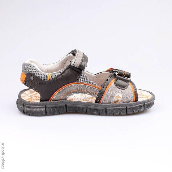 524019-23 Сандалии для мальчики сер-ора фото №2