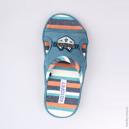 531023-11 Тапочки голубые для мальчики голубой фото №4