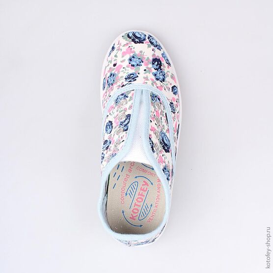 541014-12 Кеды для девочки цве-гол фото №4