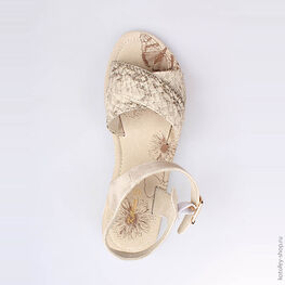 623012-21 Босоножки для девочки золотой фото №4