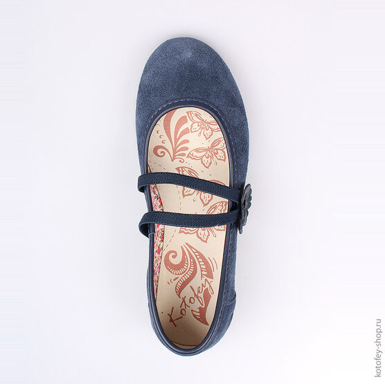 632126-76 Туфли для девочки светло-синий фото №4