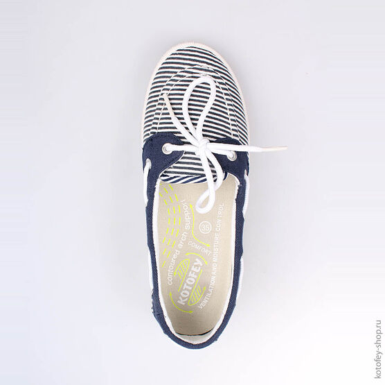 731007-11 Кеды для девочки син-бел фото №4