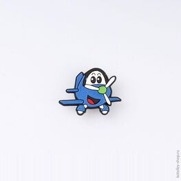 03014004-40 Украшение для обуви Самолет для мальчики синий