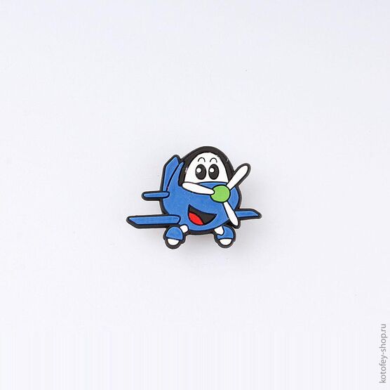 03014004-40 Украшение для обуви Самолет для мальчики синий