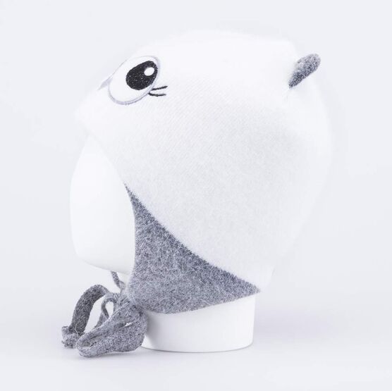 07811570-40 Шапка детская Совушка для девочки белый фото №2