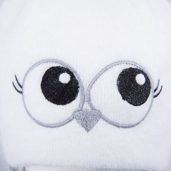 07811570-40 Шапка детская Совушка для девочки белый фото №3