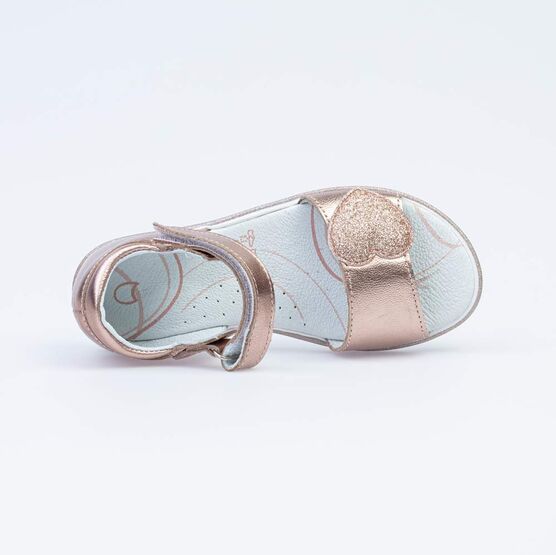 522149-24 Нарядные босоножки для девочки для девочки бронзовый фото №4