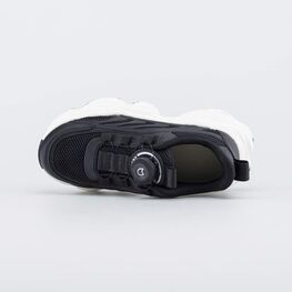 344530-12 Черные кроссовки с белой подошвой для мальчики черный + белый фото №4