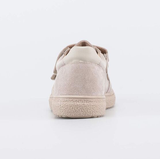 532338-21 Бежевые велюровые полуботинки-кеды для девочки бежевый фото №5