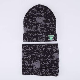 07711986-40 Комплект шапка+снуд черный для мальчики черный