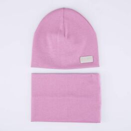 07804003-40 Комплект шапка+снуд сиреневый для девочки сиреневый