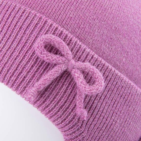07804007-40 Теплый комплект шапка на завязках+снуд розовый для девочки розовый фото №4