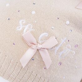 07811441-41 Теплый комплект шапка на завязках+снуд светло-бежевый для девочки светло-бежевый фото №4